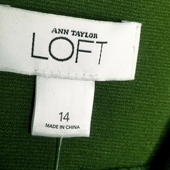 Ann Taylor Loft Green Cropped Jacket, SZ 14, NWT - Picture 6 of 7